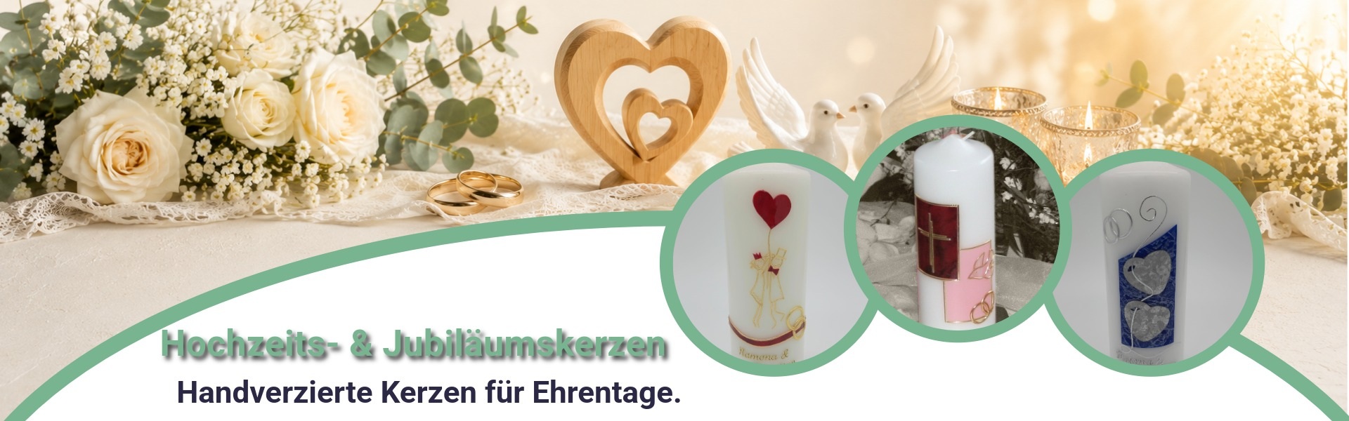 header hochzeits & jubiläumskerzen