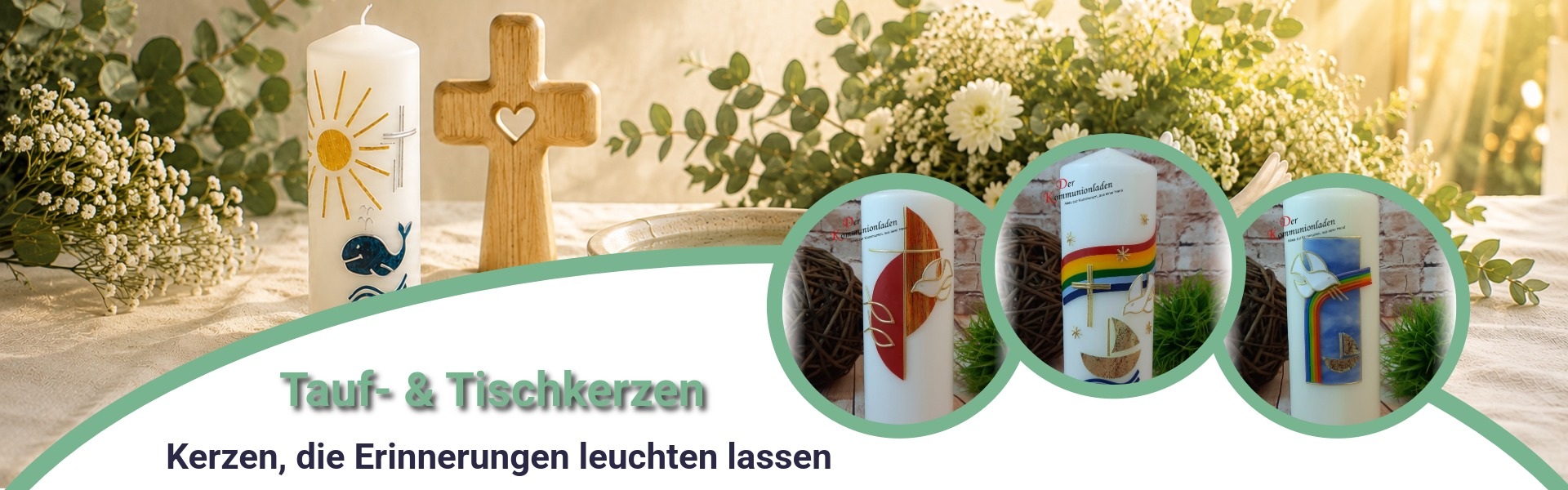 header tauf & tischkerzen