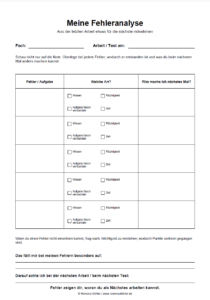 meine fehleranalyse